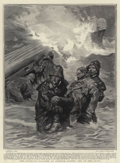 The Lifeboat Disaster at Caistor, Saving one of the Crew by William T. Maud